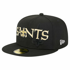 New Orleans Saints New Era Overlap Wordmark 59FIFTY Fitted Hat