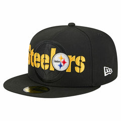 Pittsburgh Steelers New Era Overlap Wordmark 59FIFTY Fitted Hat