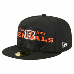 Cincinnati Bengals New Era Overlap Wordmark 59FIFTY Fitted Hat