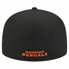 Cincinnati Bengals New Era Overlap Wordmark 59FIFTY Fitted Hat