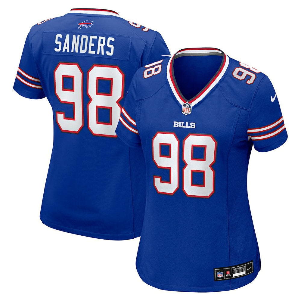 T.J. Sanders Buffalo Bills Women's Team Game Jersey - Royal