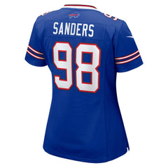 T.J. Sanders Buffalo Bills Women's Team Game Jersey - Royal