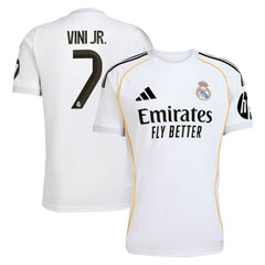 Vini Jr. Real Madrid 2025/26 Home Replica Jersey White - Adidas