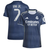 Vini Jr. Real Madrid Women's 2025/26 Away Replica Player Jersey Blue - Adidas