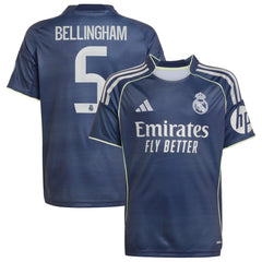 Jude Bellingham Real Madrid Youth 2025/26 Away Replica Player Jersey Blue - Adidas