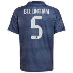 Jude Bellingham Real Madrid Youth 2025/26 Away Replica Player Jersey Blue - Adidas