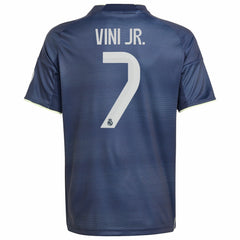 Vini Jr. Real Madrid Youth 2025/26 Away Replica Player Jersey Blue - Adidas