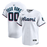 Miami Marlins Youth Home Custom Limited Jersey - White