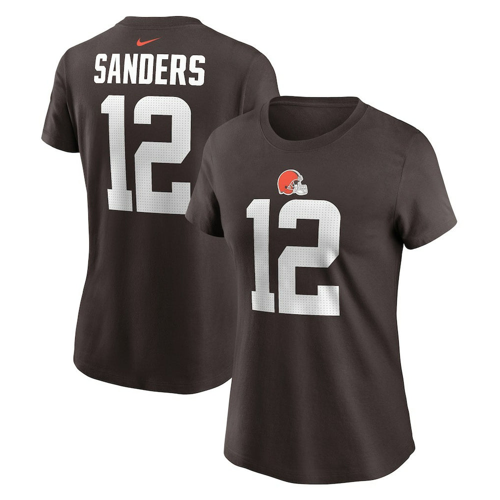 Cleveland Browns Nike Shedeur Sanders Women's 2025 NFL Draft Name & Number T-Shirt