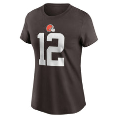 Cleveland Browns Nike Shedeur Sanders Women's 2025 NFL Draft Name & Number T-Shirt
