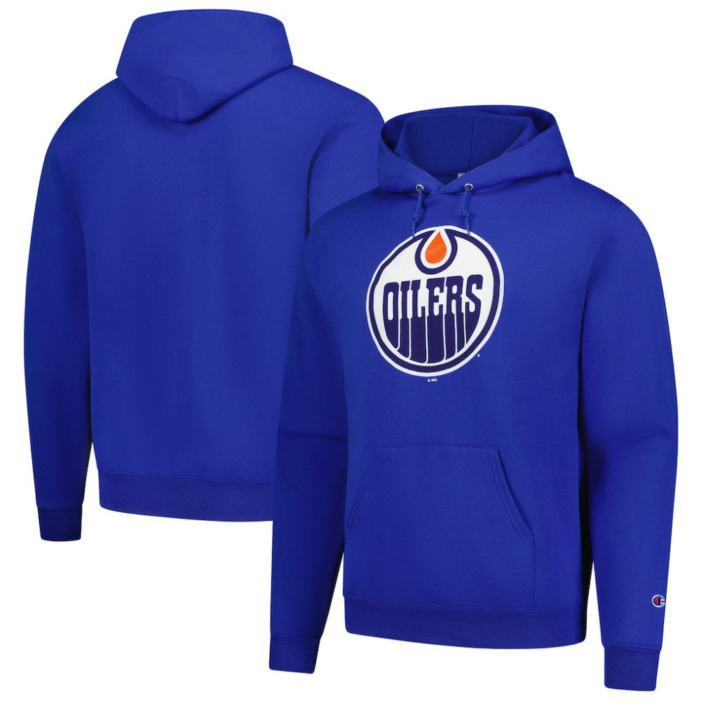 Edmonton Oilers Champion Primary Logo 1-Hit Pullover Hoodie On Sale