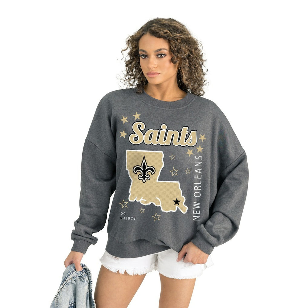 New Orleans Saints Gameday Couture Women's Ready to Rumble Premium Fleece Pullover Sweatshirt