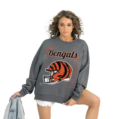 Cincinnati Bengals Gameday Couture Women's Ready to Rumble Premium Fleece Pullover Sweatshirt