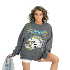 Los Angeles Chargers Gameday Couture Women's Ready to Rumble Premium Fleece Pullover Sweatshirt