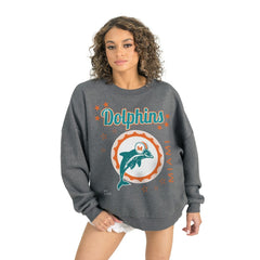 Miami Dolphins Gameday Couture Women's Ready to Rumble Premium Fleece Pullover Sweatshirt