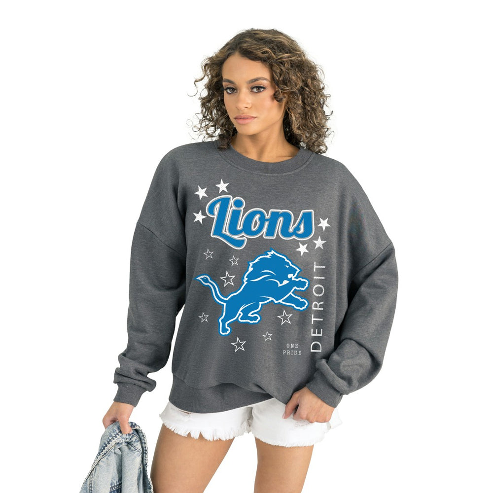 Detroit Lions Gameday Couture Women's Ready to Rumble Premium Fleece Pullover Sweatshirt
