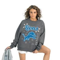 Detroit Lions Gameday Couture Women's Ready to Rumble Premium Fleece Pullover Sweatshirt