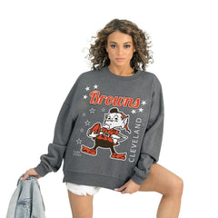 Cleveland Browns Gameday Couture Women's Ready to Rumble Premium Fleece Pullover Sweatshirt