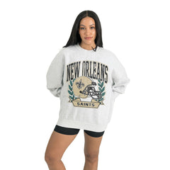 New Orleans Saints Gameday Couture Women's Heritage Premium Fleece Pullover Sweatshirt