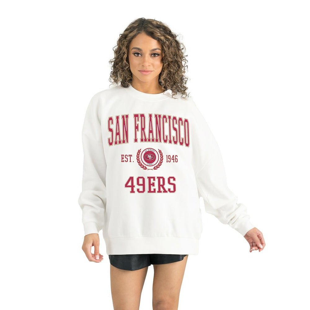 San Francisco 49ers Gameday Couture Women's Timeless Triumph Premium Fleece Pullover Sweatshirt