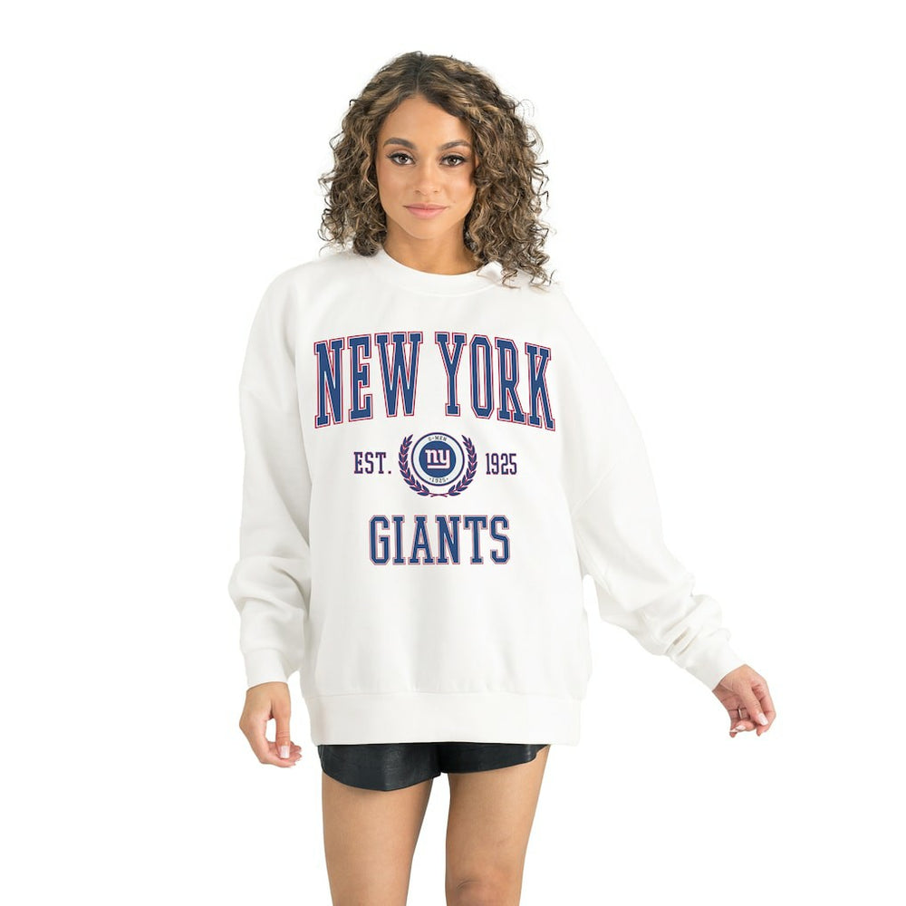 New York Giants Gameday Couture Women's Timeless Triumph Premium Fleece Pullover Sweatshirt