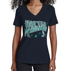 Seattle Mariners Starter Women's Fireworks V-Neck T-Shirt | MLB Shop
