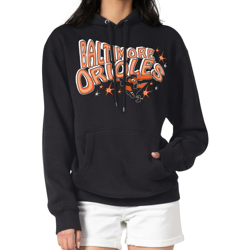 Baltimore Orioles Starter Women's Fireworks Fleece Tri-Blend Pullover Hoodie | MLB On Sale