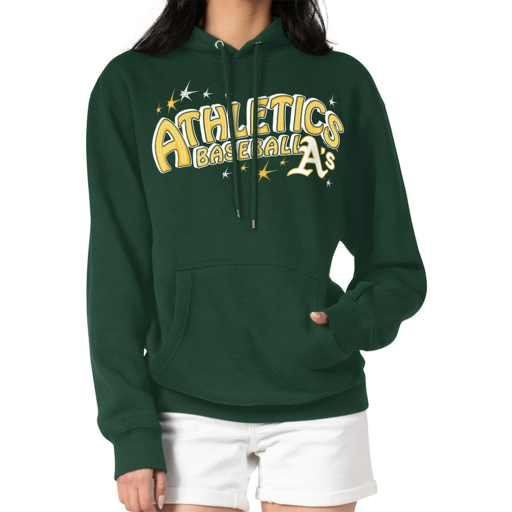 Athletics Starter Women's Fireworks Fleece Tri-Blend Pullover Hoodie | MLB On Sale