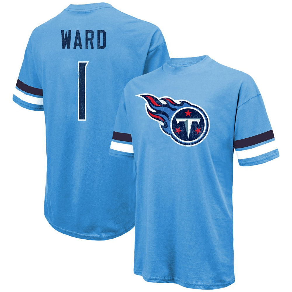 Tennessee Titans Cam Ward Majestic Threads 2025 NFL Draft First Round Pick Oversized T-Shirt