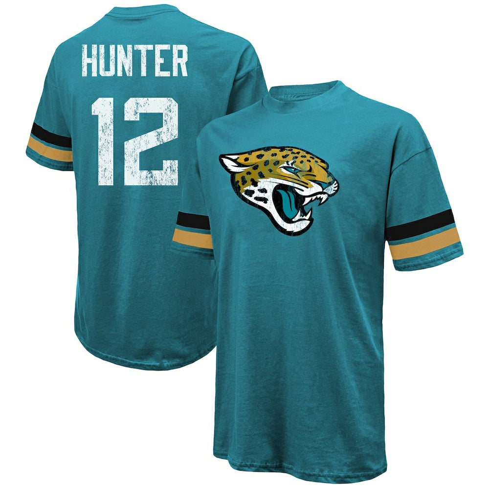 Jacksonville Jaguars Travis Hunter Majestic Threads 2025 NFL Draft First Round Pick Oversized T-Shirt