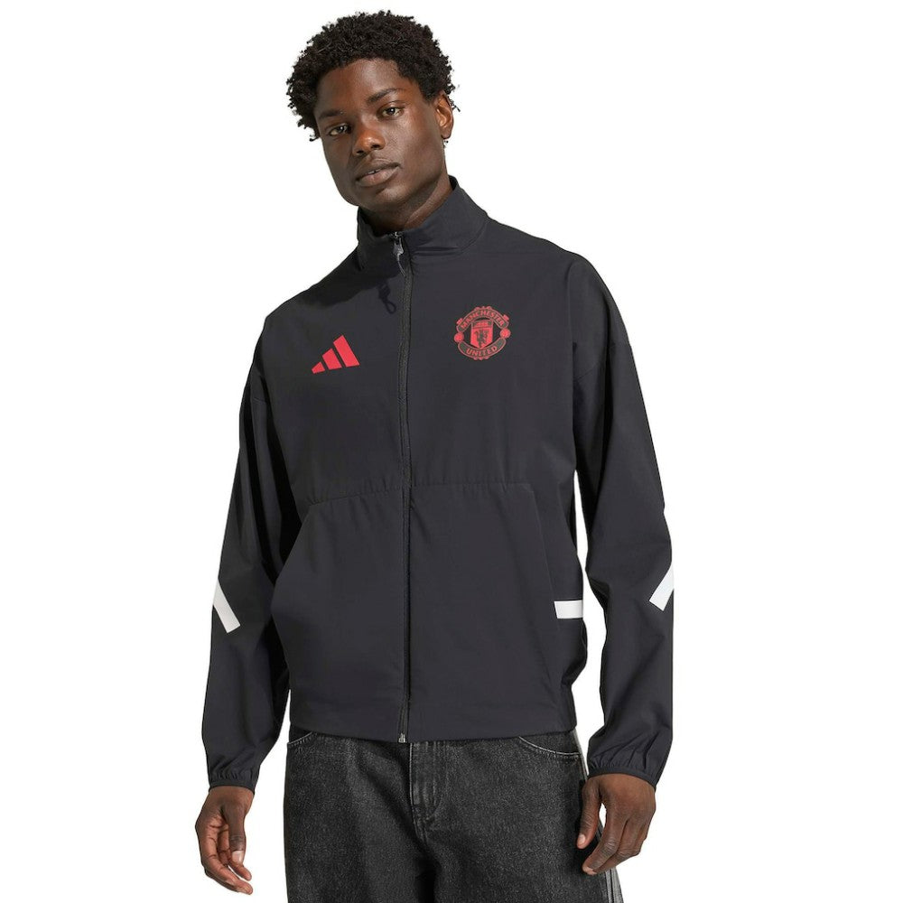 Manchester United 2025/26 Club Anthem Full-Zip Jacket Black - Adidas