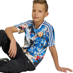 Manchester United X Stone Roses Youth Replica Jersey Blue - Adidas