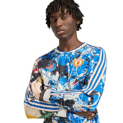 Manchester United X Stone Roses Long Sleeve Replica Jersey Blue - Adidas
