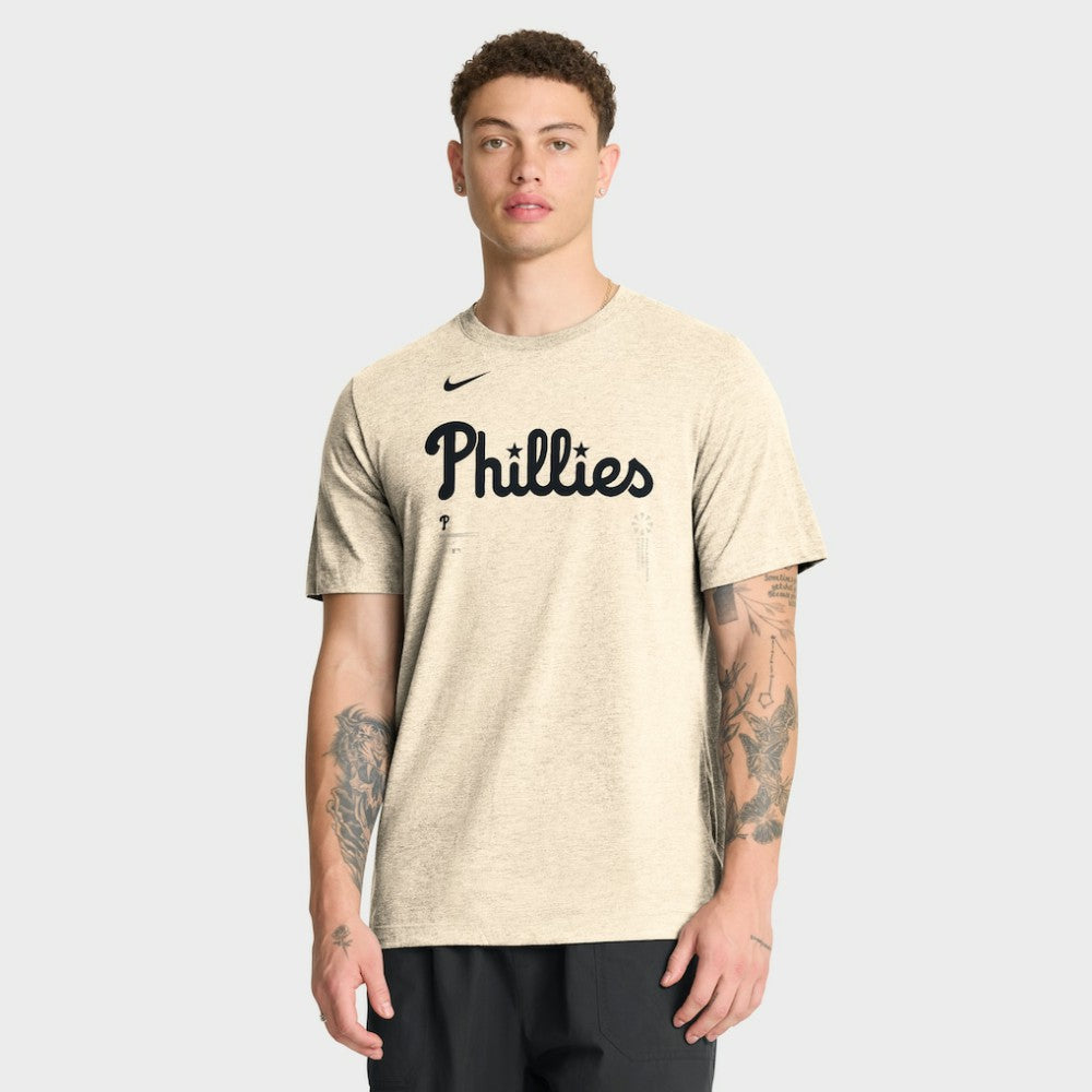 Philadelphia Phillies Nike Wordmark Tri-Blend T-Shirt | MLB Discount