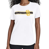 San Diego Padres Starter Women's Team Stripe T-Shirt | MLB Outlet