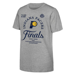 Indiana Pacers Youth Heather Gray 2025 Eastern Conference Champions Locker Room T-Shirt for sale Discount