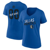 Dallas Mavericks Women's Hustle Custom V-Neck T-Shirt sale Outlet