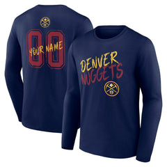 Denver Nuggets Hustle Custom Long Sleeve T-Shirt sale On Sale