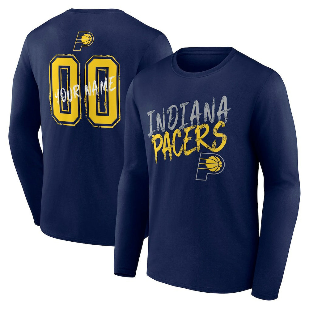 Indiana Pacers Hustle Custom Long Sleeve T-Shirt Discount
