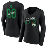 Boston Celtics Women's Hustle Custom Long Sleeve V-Neck T-Shirt Online