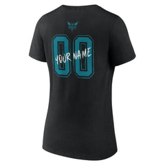 Charlotte Hornets Women's Hustle Custom V-Neck T-Shirt Outlet