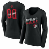 Portland Trail Blazers Women's Hustle Custom Long Sleeve V-Neck T-Shirt Discount