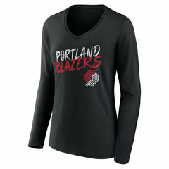 Portland Trail Blazers Women's Hustle Custom Long Sleeve V-Neck T-Shirt Discount