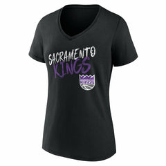 Sacramento Kings Women's Hustle Custom V-Neck T-Shirt For Sale