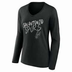 San Antonio Spurs Women's Hustle Custom Long Sleeve V-Neck T-Shirt Outlet
