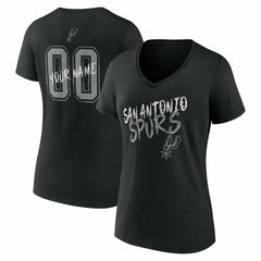San Antonio Spurs Women's Hustle Custom V-Neck T-Shirt Discount