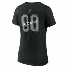 San Antonio Spurs Women's Hustle Custom V-Neck T-Shirt Discount