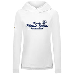 Toronto Maple Leafs Levelwear Women's Slender Monument Raglan Pullover Hoodie On Sale
