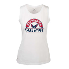 Washington Capitals Levelwear Women's Macy Banner Arch Tank Top For Sale