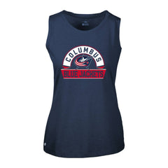 Columbus Blue Jackets Levelwear Women's Macy Banner Arch Tank Top Outlet